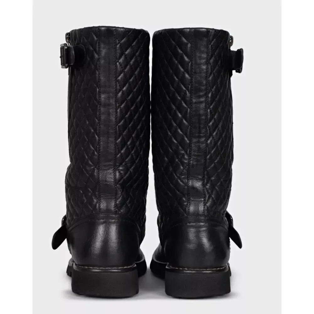 Chanel Black Quilted Leather Over-The-Knee Boots Sz.39,5